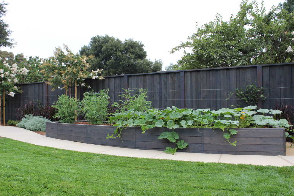 Cabot Porcelain Tile Landscape Traditional with Concrete Sidewalk Edible Garden