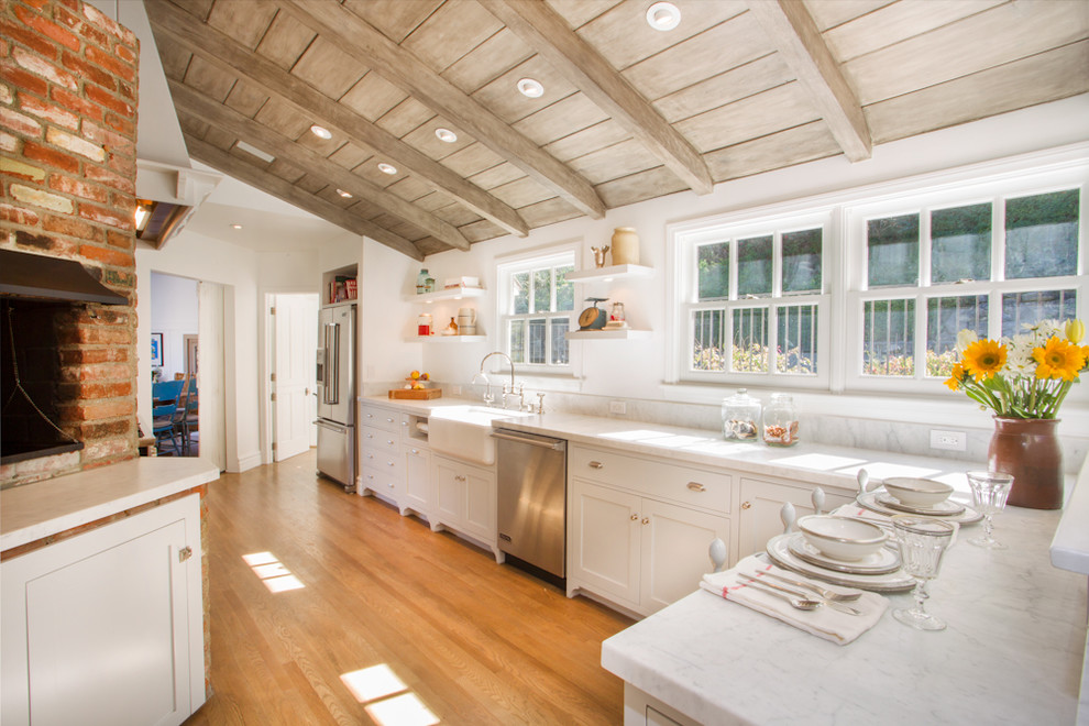 Calacatta Marble Countertops Kitchen Farmhouse with None 