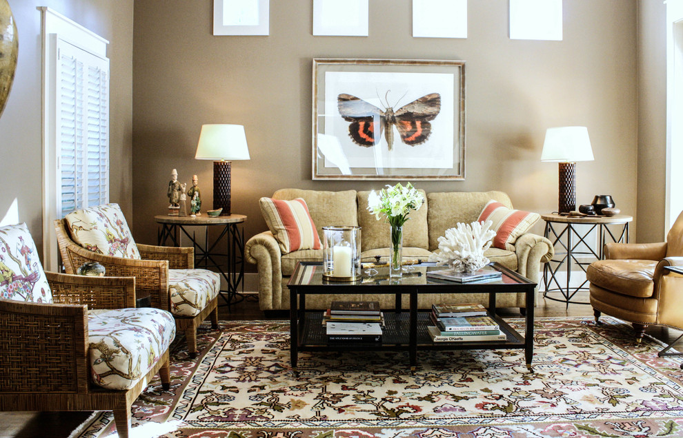 Camel Leather Chair Living Room Transitional with My Houzz 