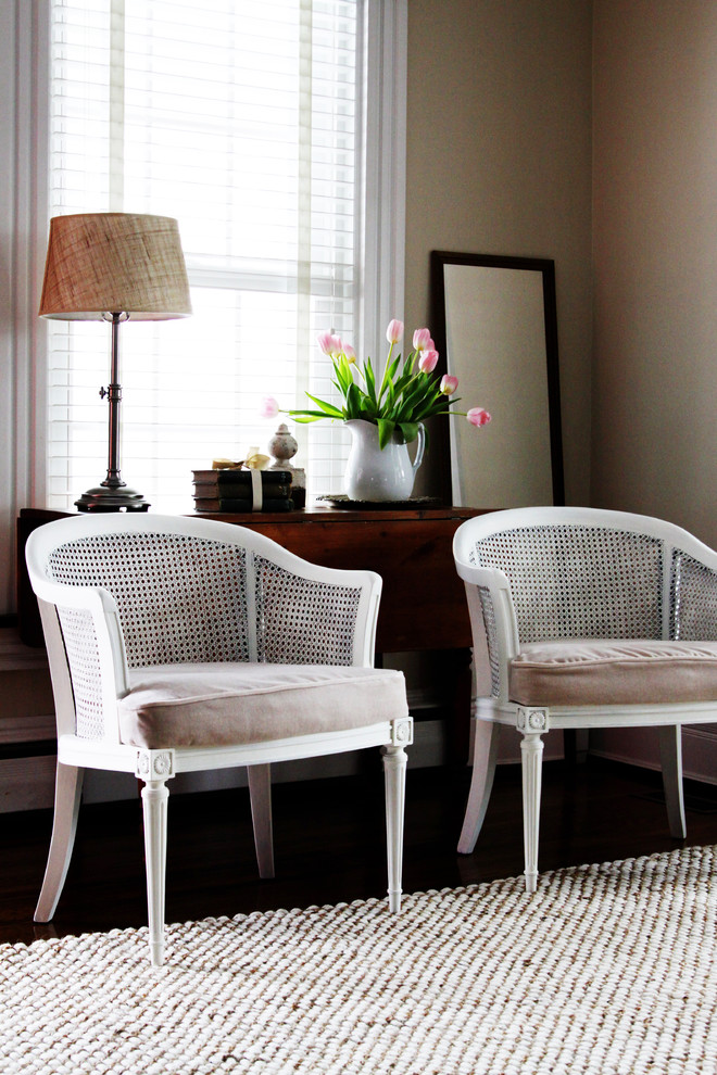 Cane Back Chair Living Room with None 