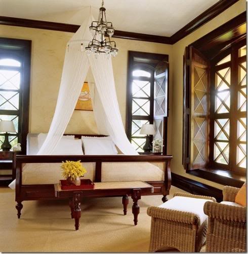 Canopy Platform Bed Bedroom Tropical with None 
