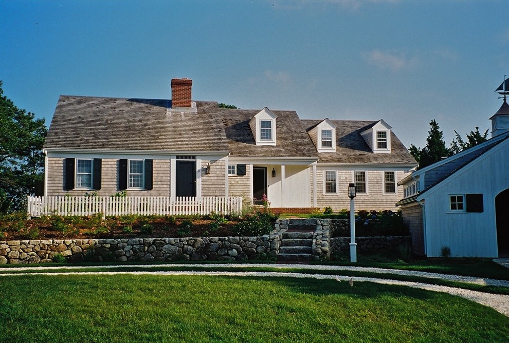 Cape Cod Bedding Exterior Traditional with Americana Barn Garage Cape