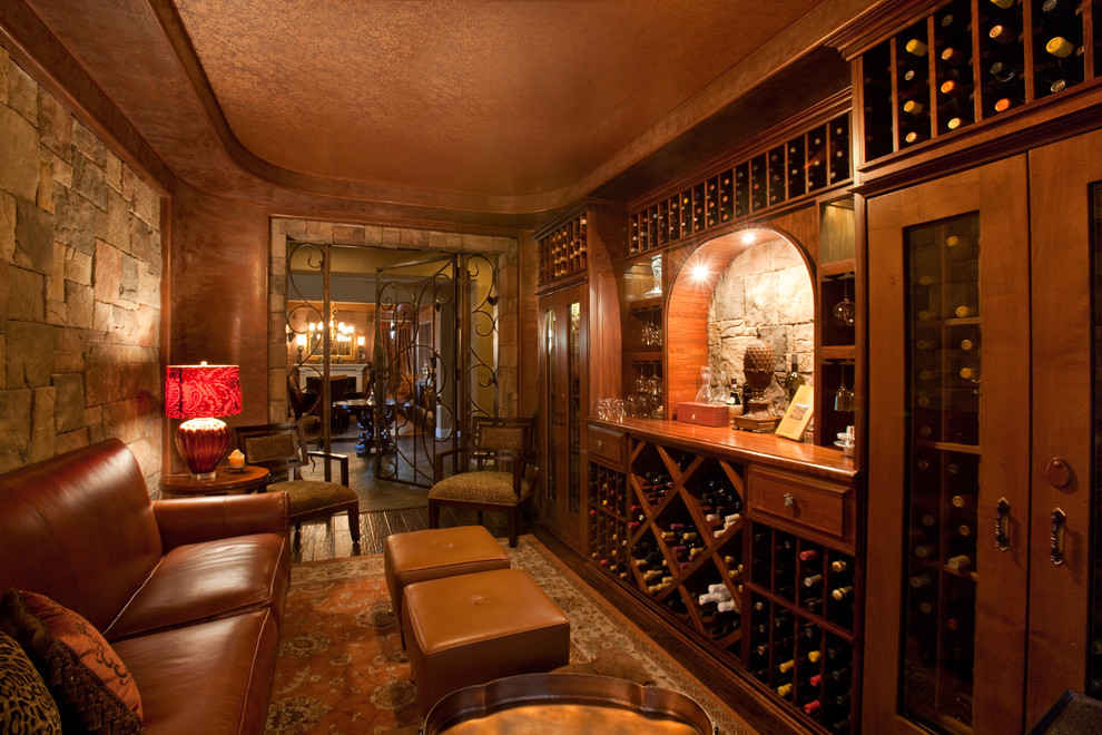 Caramel Leather Sofa Wine Cellar Traditional with Archway Bronze Brown Leather