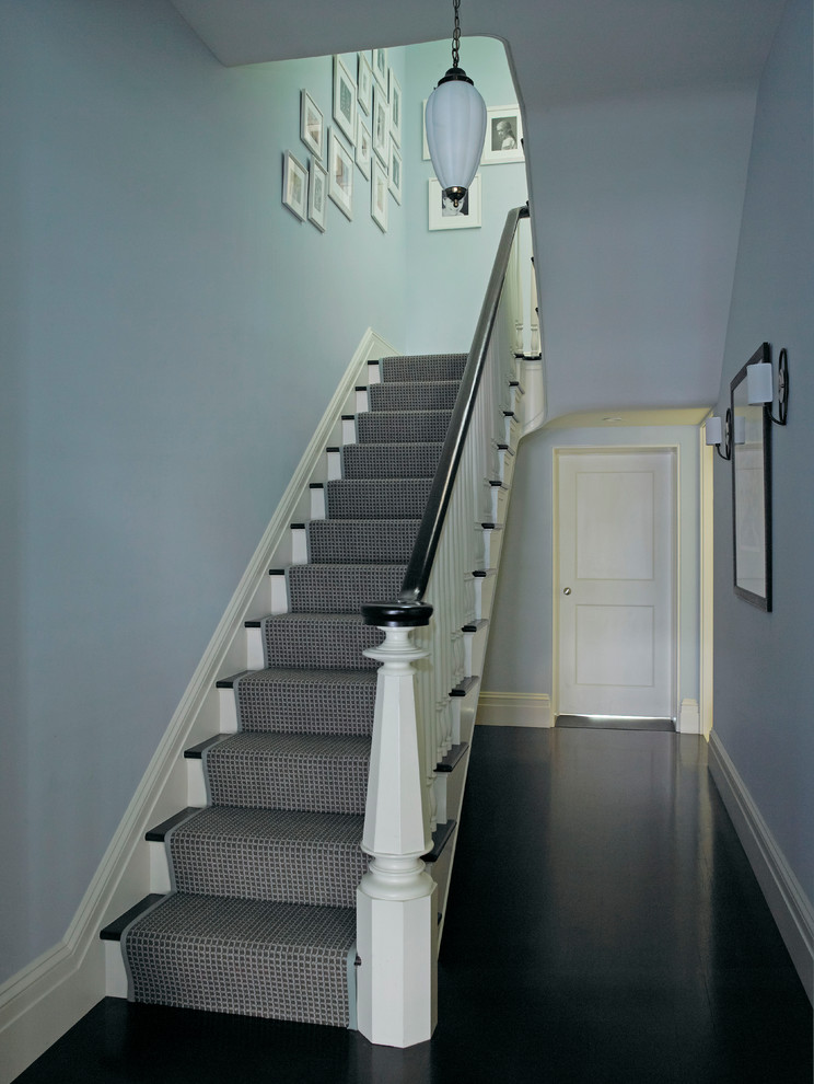 Carpet Runners for Stairs Staircase Eclectic with Art Banister Blue Dark
