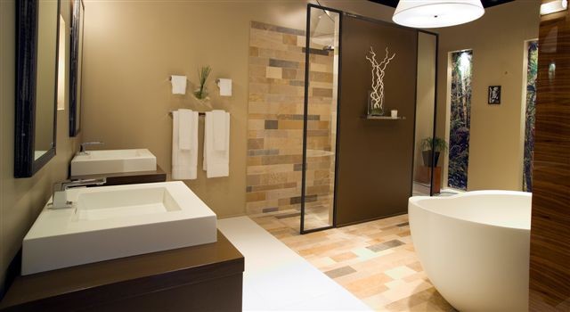 Carrara Marble Bathroom Bathroom Contemporary with Artisan Tile Artistic Tile