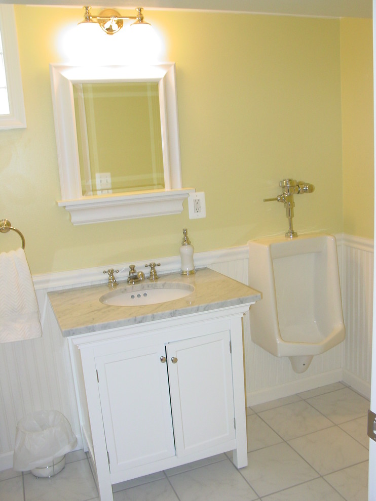 Carrara Marble Vanity Top Bathroom Traditional with 12 X 12 Tile
