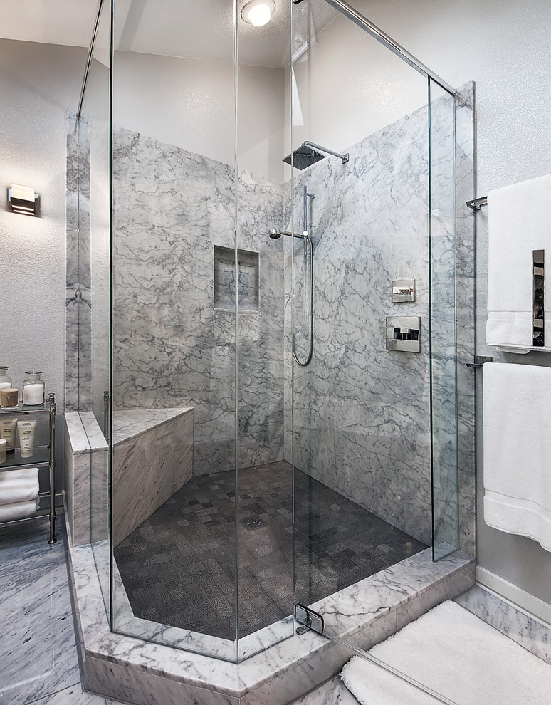 Carrara Tile Bathroom Bathroom Contemporary with Bonnie Brae Bonnie Brae3