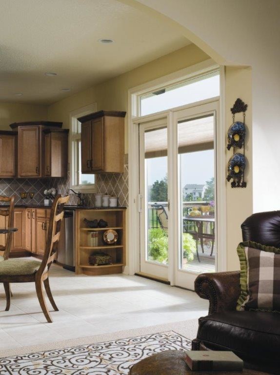 Carrera Marble Kitchen Kitchen Contemporary with 3 Panes of Glass