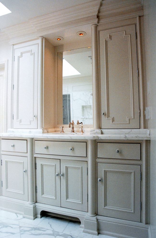 Carrera White Marble Bathroom Traditional with Carrera White Marble Traditional