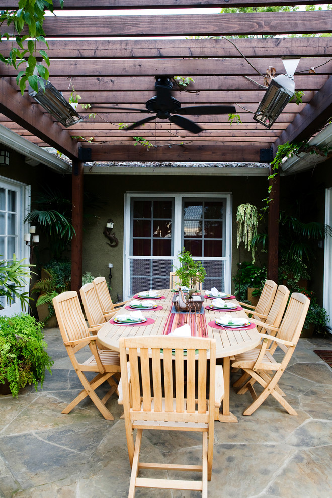 Casa Vieja Fans Patio Contemporary with Arbor Ceiling Fan French