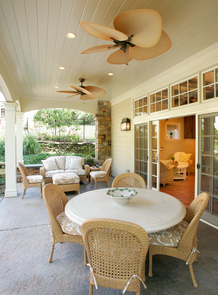 Casa Vieja Fans Patio Traditional with Beautiful Pools Chair Caning