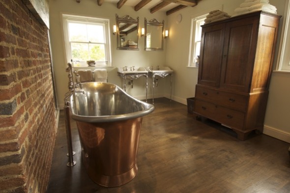 Cast Iron Bathtub Bathroom Traditional with None 