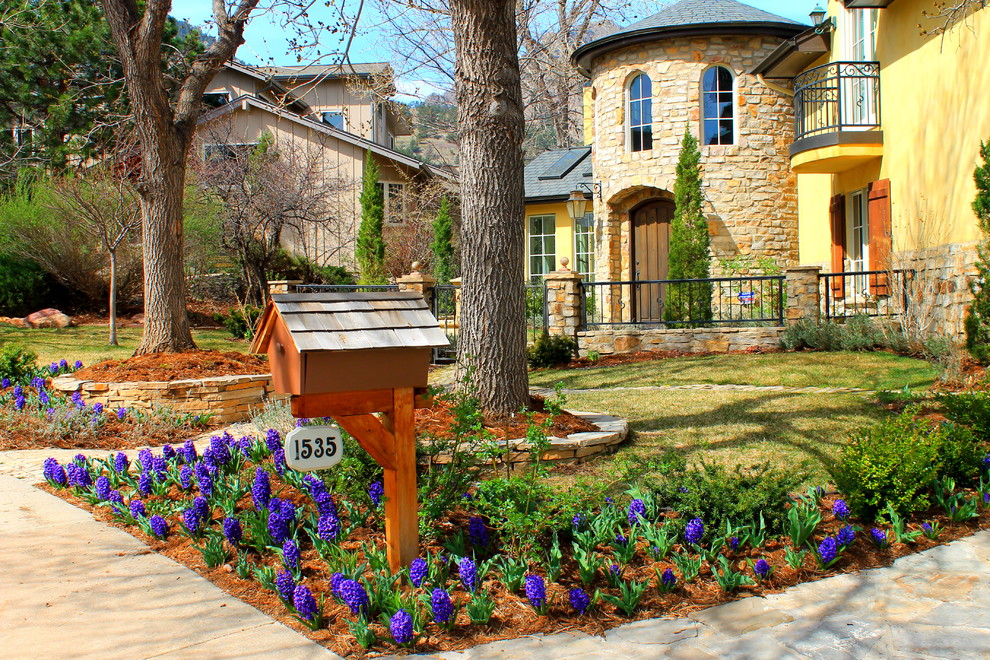 Cast Iron Mailbox Exterior Mediterranean with Arched Front Door Arched