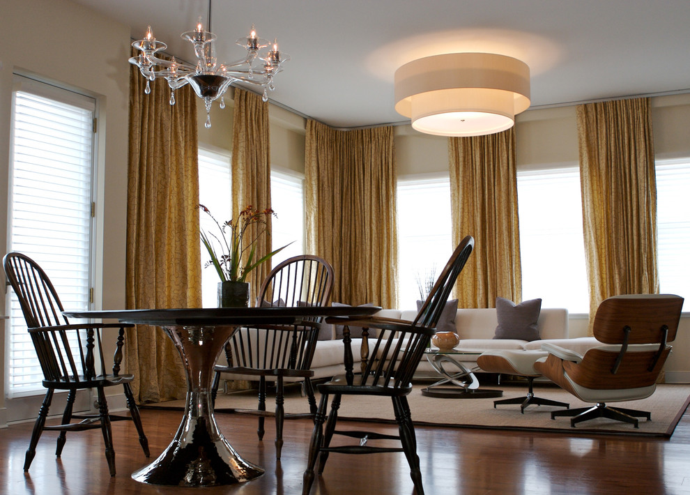 Ceiling Mount Curtain Rods Dining Room Eclectic with Chandelier Curtains Drapes Drum