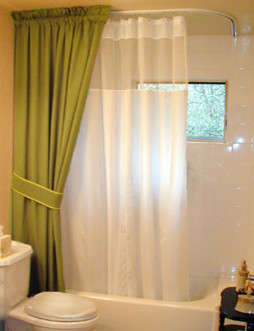 Ceiling Mount Shower Rod Bathroom Traditional with Ceiling Mounted Shower Rod2