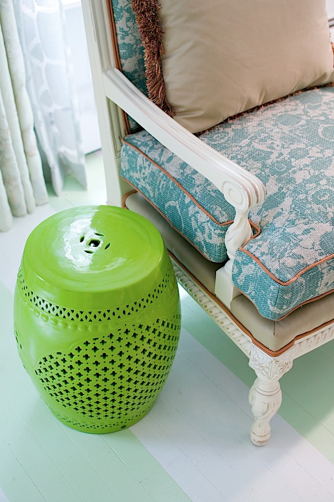 Ceramic Garden Stool Spaces Eclectic with None 
