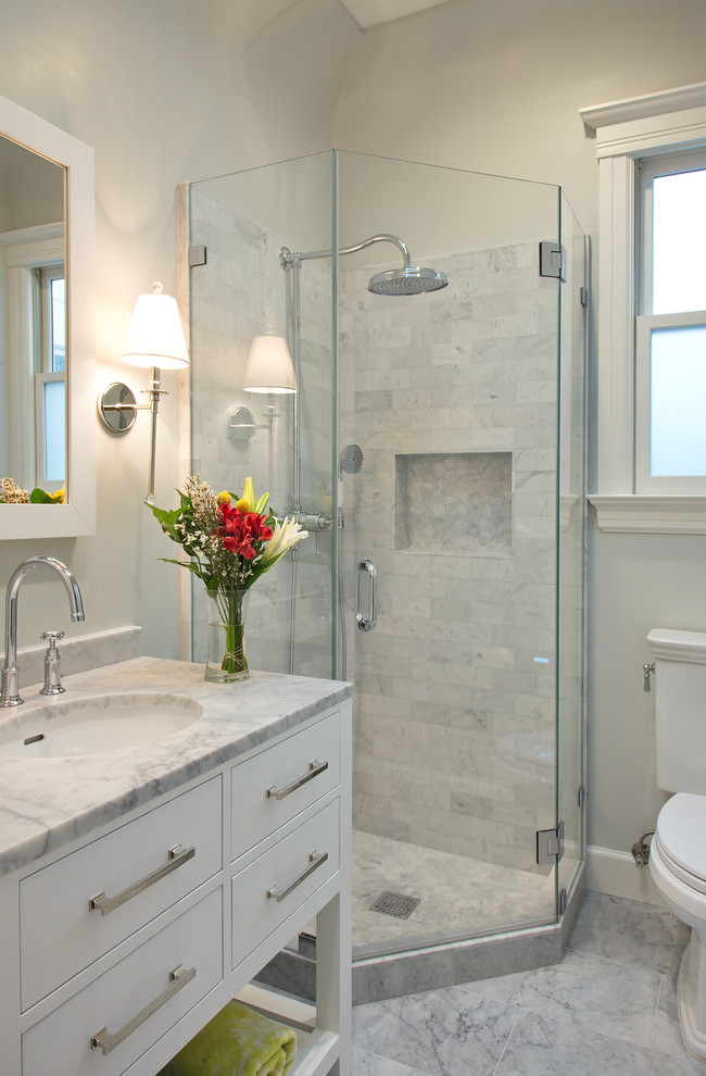 Ceramic Shower Base Bathroom Transitional with Bar Pulls Bridge Faucet