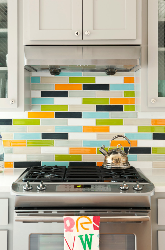 Ceramic Tile Backsplash Kitchen Transitional with at Home in Arkansas