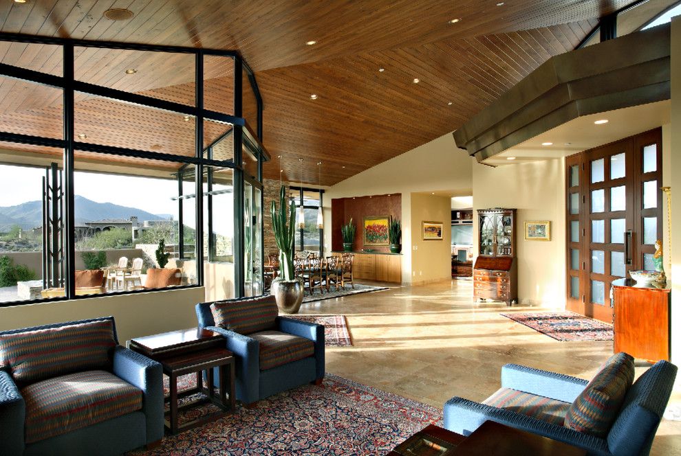 Ceramic Tile Patterns Living Room Contemporary with Blue Chairs Cactus Clerestory