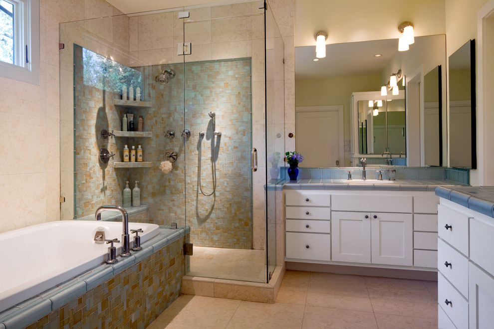 Ceramic Tile Shower Shelves Bathroom Contemporary with Bathroom Storage Glass Shower