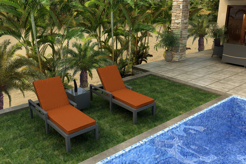 Chaise Lounge Indoor Patio Contemporary with 3 Piece Hampton Chaise1