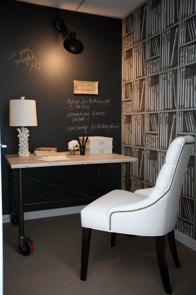 Chalkboard Cork Board Combo Home Office Traditional with Black Board Chalk Wall