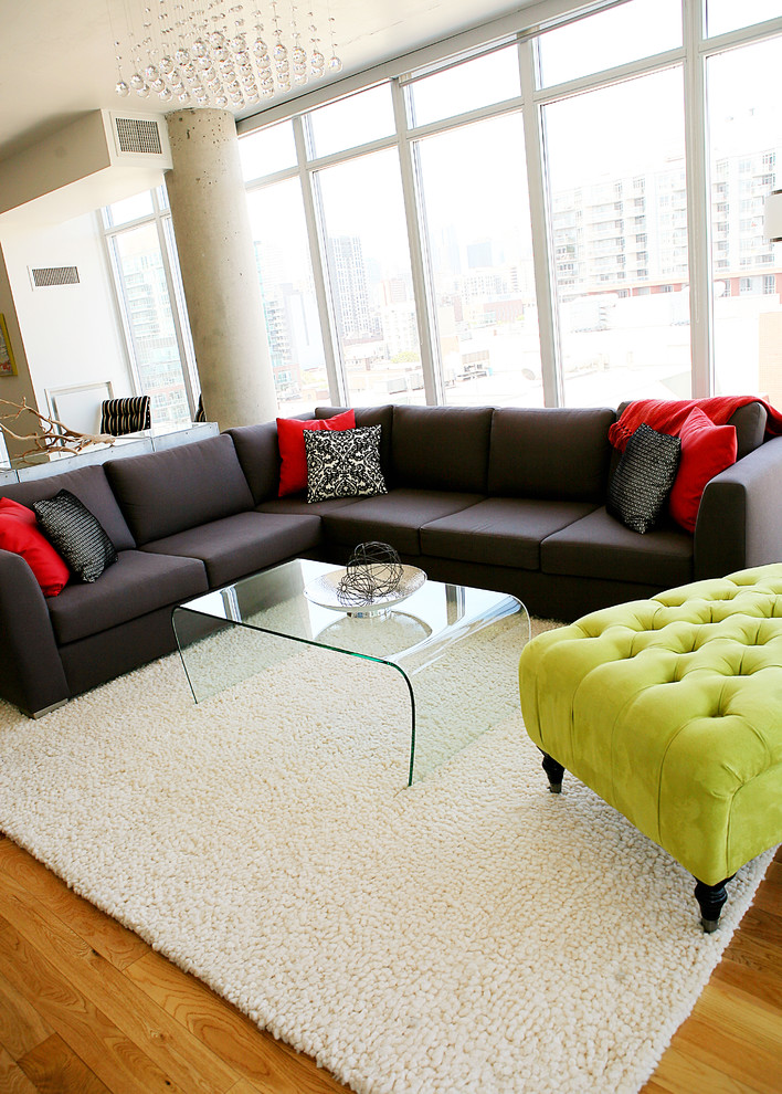 Charcoal Gray Couch Living Room Contemporary with None 1