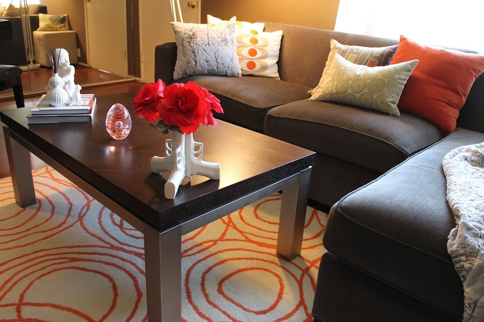 Charcoal Gray Couch Living Room Modern with None 