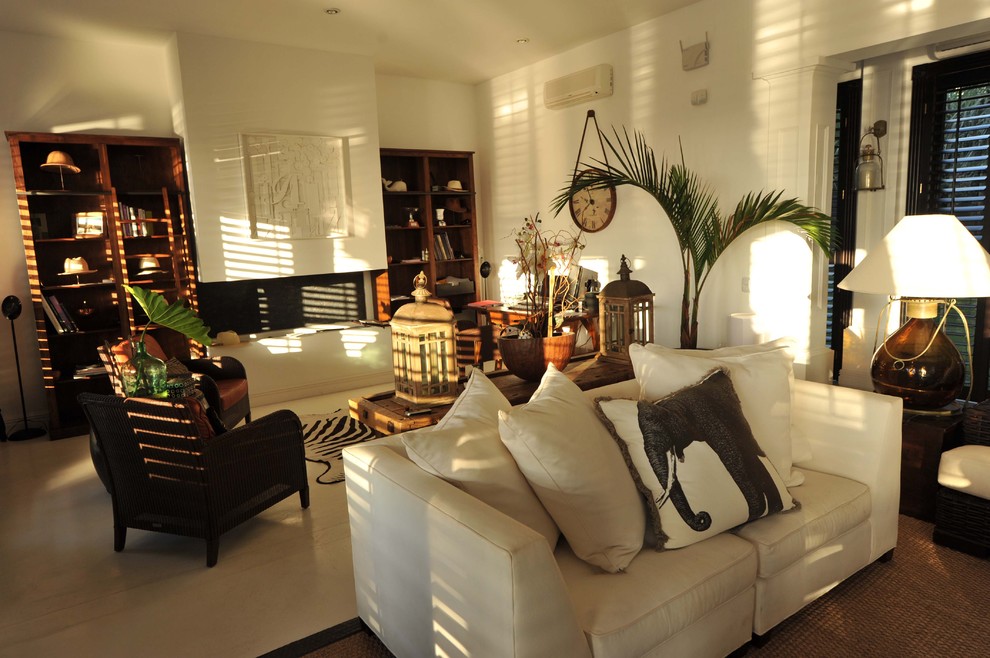 Charcoal Gray Couch Living Room Tropical with None 