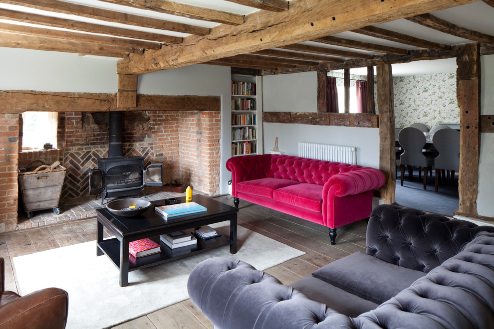 Charcoal Gray Sofa Living Room Farmhouse with Black Coffee Table Brick
