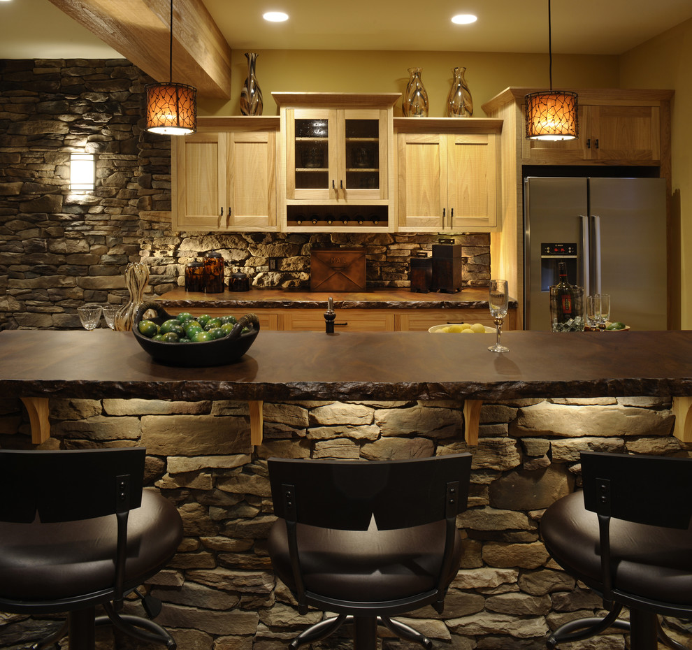 Cheap Stone Countertops Kitchen Rustic with Breakfast Bar Eat In