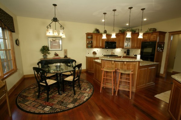 Cherry Cabinets with Granite Countertops Kitchen Traditional with Cabinets Flooring Island Kitchen