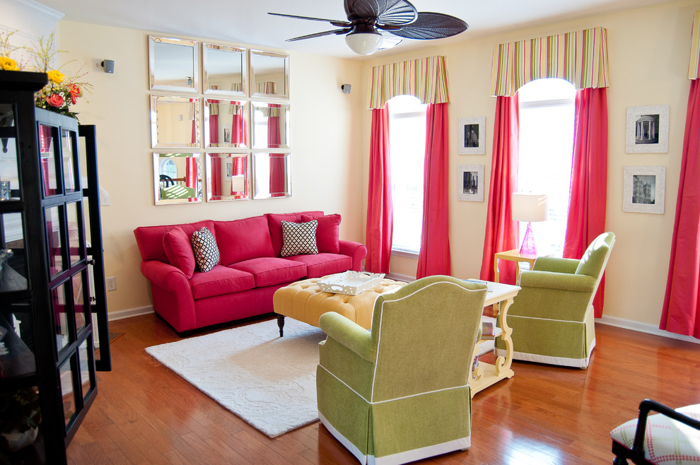 China Cabinet in Living Room Living Room Traditional with Beveled Mirror Ceiling Fan