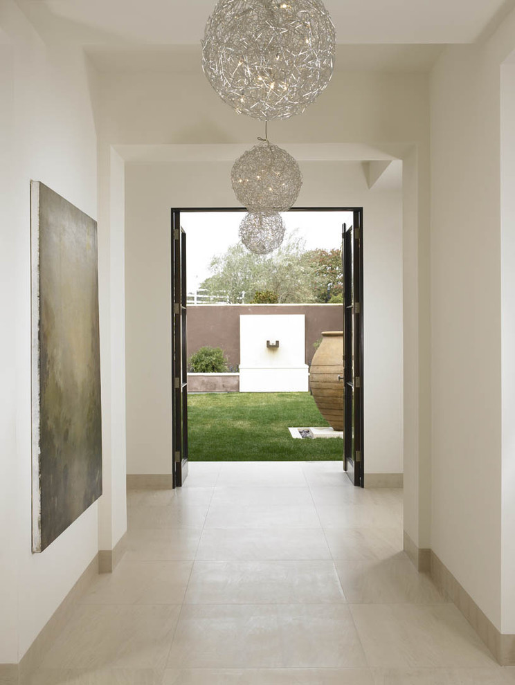 Circular Light Fixture Hall Modern with Double Doors Entrane Entry