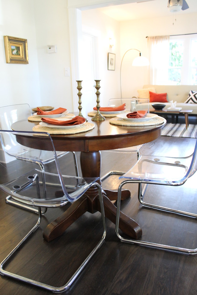 Clear Acrylic Dining Chairs Dining Room Eclectic with None 