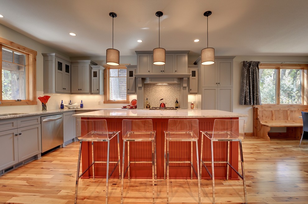 Clear Counter Stools Kitchen Traditional with Banquette Seating Beadboard Bench