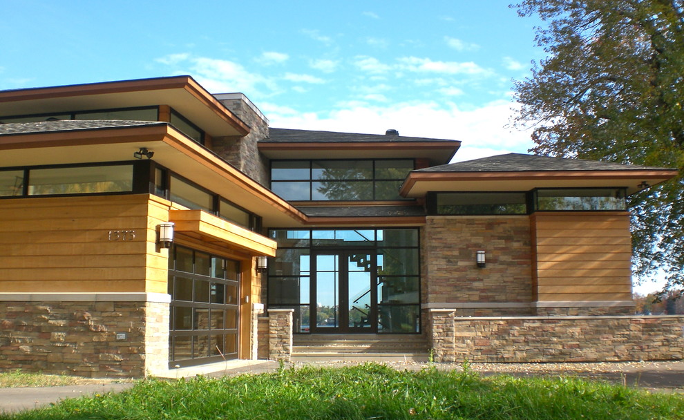 Clear Garage Doors Exterior Contemporary with Black Windows Clear Garage