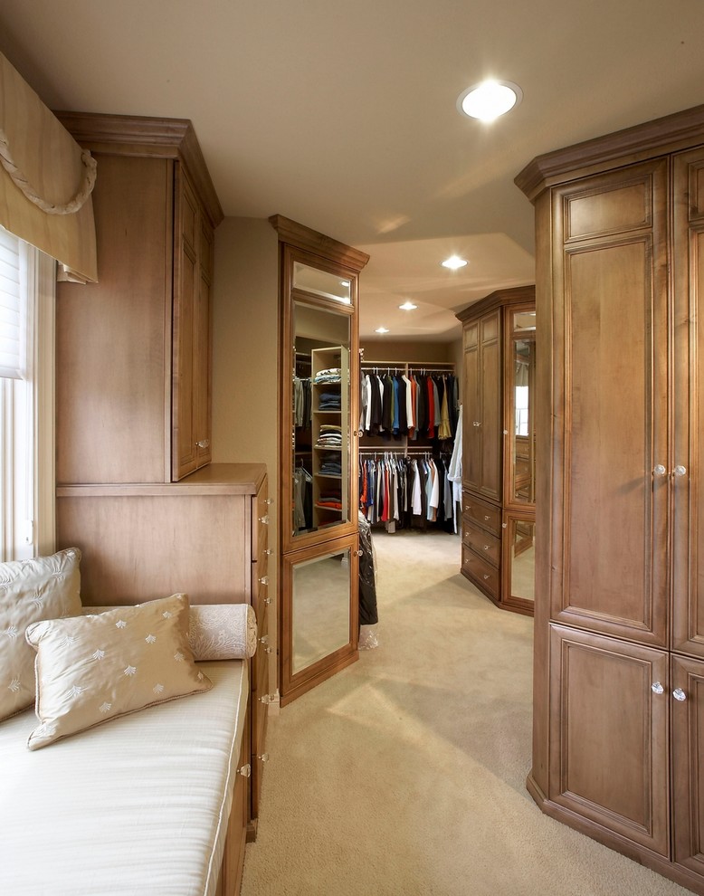 Closet Bench Seat Closet Traditional with Beige Bench Cushion Beige