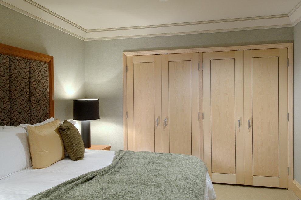 Closet Door Ideas Bedroom Contemporary with Baseboards Closet Crown Molding