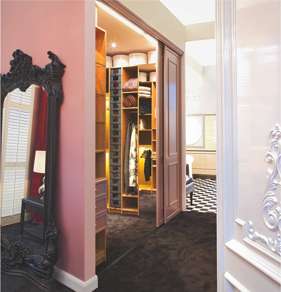 Closet Door Ideas Closet Traditional with Carpeting Checkerboard Floors Closet