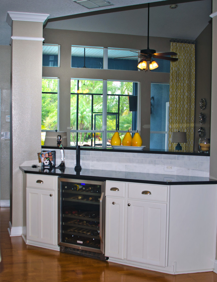 Coastal Kitchen Decor Spaces Transitional with Absolute Black Granite Bar3