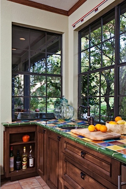 Coastal Kitchen Design Kitchen Traditional with Ceramic Tile Copper Sink