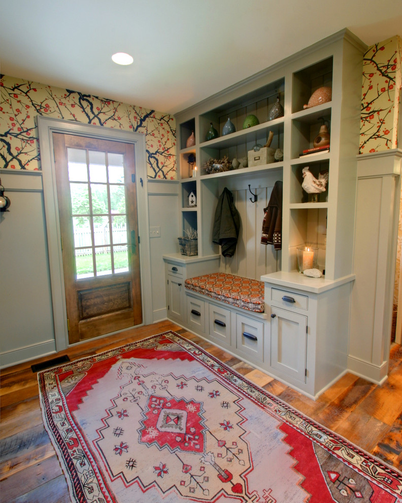Coat Rack Ideas Entry Traditional with Area Rug Bench Seat