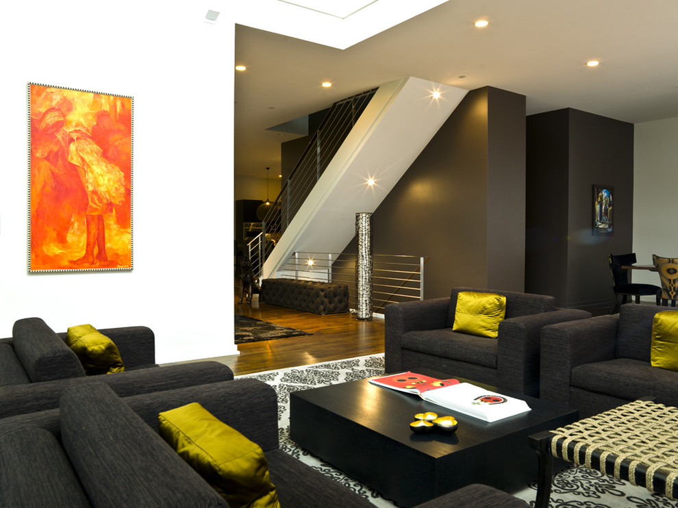 Coffee Table Cubes Living Room Modern with Area Rug Artwork Ceiling