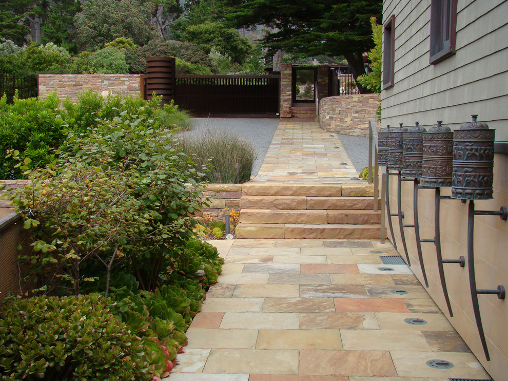 Color Wheel Interior Design Landscape Contemporary with Citrus Tree Corten Driveway