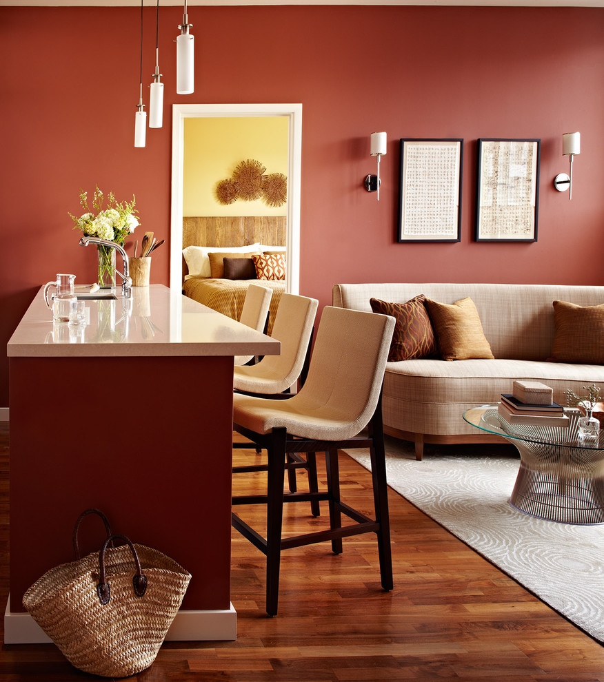 Colorful Bar Stools Living Room Contemporary with Area Rug Chrome Glass
