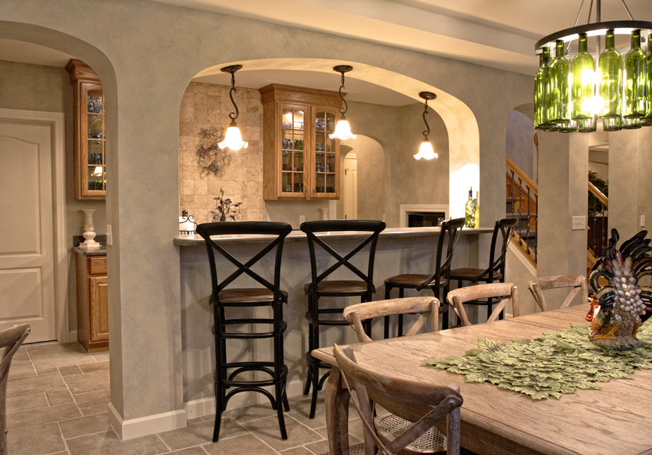 Comfortable Bar Stools Basement Mediterranean with None 