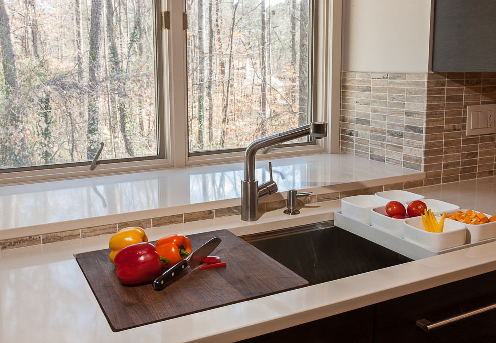 Composite Granite Sinks Kitchen Contemporary with Cutting Board Kohler Sink