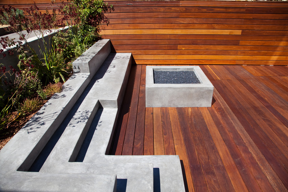 Concrete Fire Pit Deck Modern with Concrete Concrete Bench Concrete