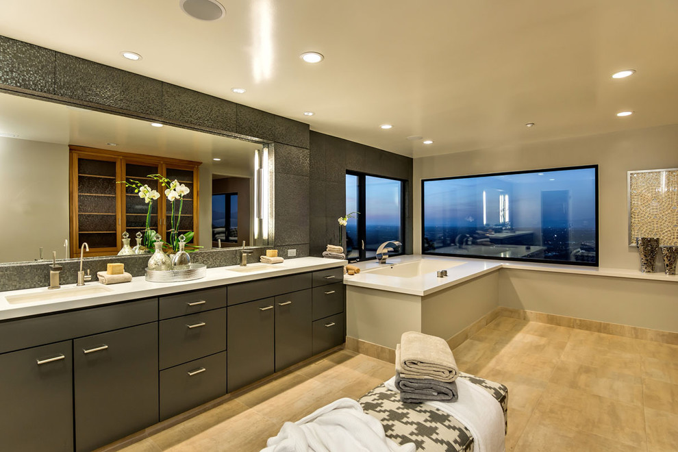Contemporary Bathroom Lighting Bathroom Modern with Anodized Fleetwood Windows Caesarstone